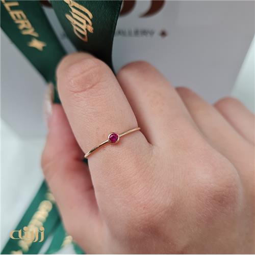 انگشتر طلا تک نگین مینیمال