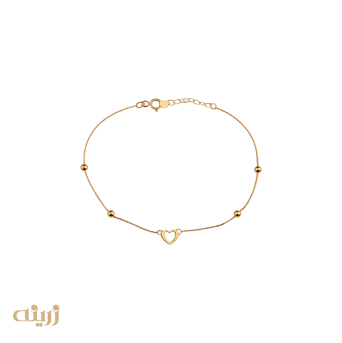 دستبند قلب و گوی با زنجیر میرو لوکس 
