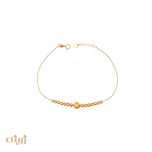 دستبند طلا گوی کهکشانی با زنجیر میرو لوکس