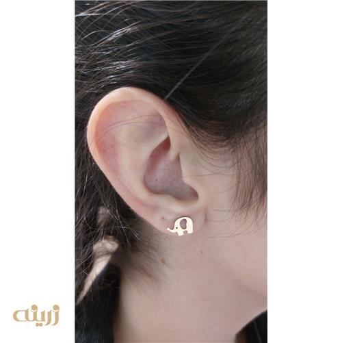 گوشواره طلا میخی طرح فیل شازده کوچولو