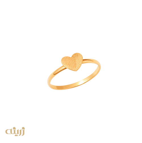 انگشتر طلا طرح قلب اثرانگشت
