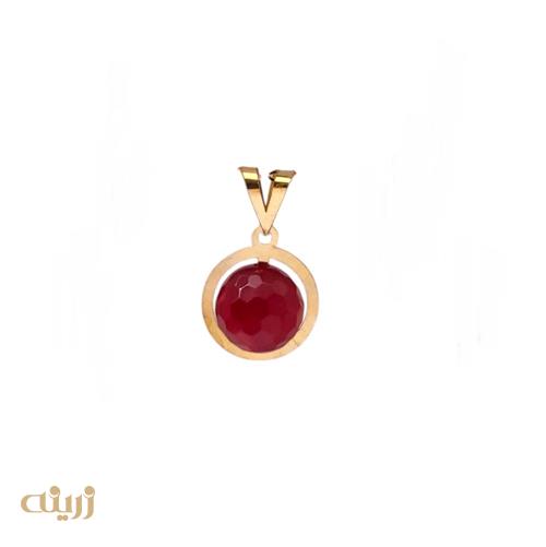 آویز طلا عقیق سرخ 