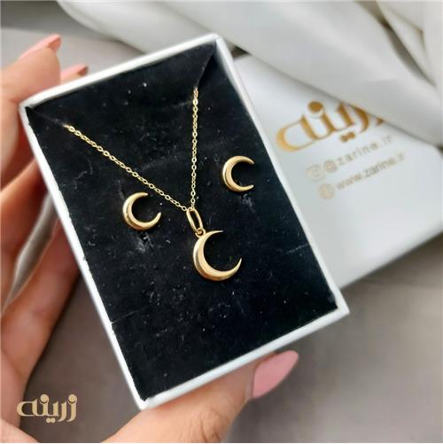 آویز طلا ماه مینیمال