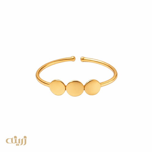 انگشتر طلا  سه دایره  بنگلی مینیمال