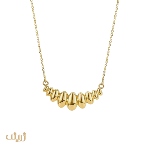 گردنبند طلا حلزونی با زنجیر متصل فلامینگو