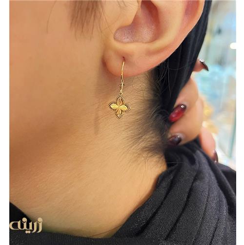 گوشواره طلا عصایی تراش 