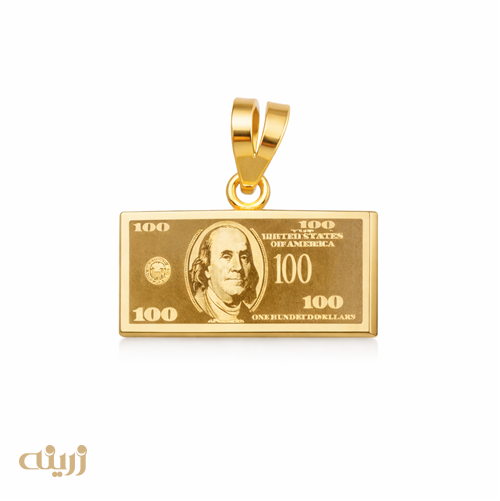 آویز طلا طرح دلار سبک و نمادار 