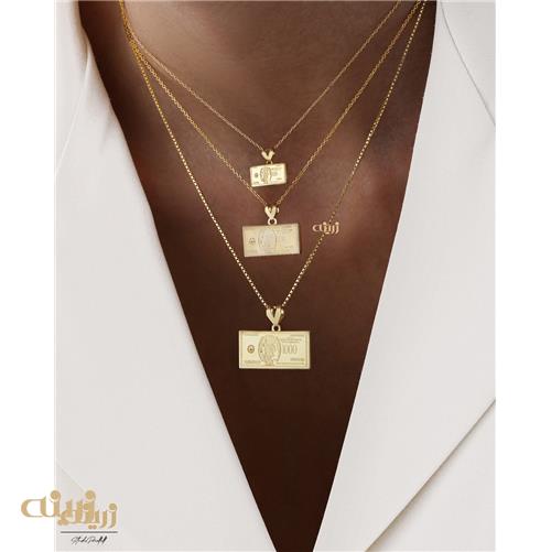 آویز طلا طرح دلار سبک و نمادار 