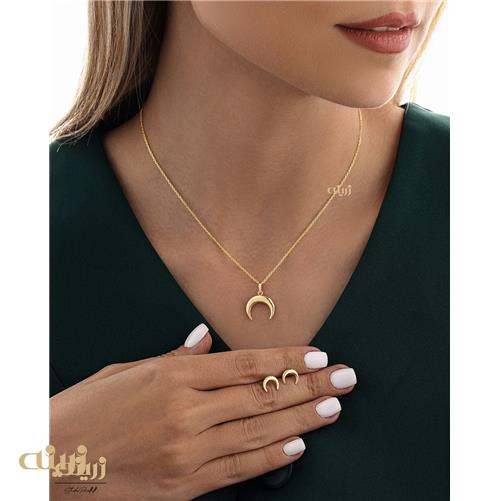 آویز طلا طرح ماه 