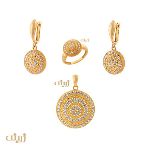 نیم ست طلا تمام تراش آوا 