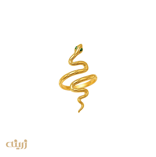 انگشتر طلا طرح مارپیچ بلند
