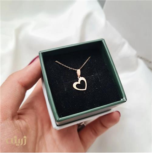 آویز طلا قلب توخالی خیلی سبک
