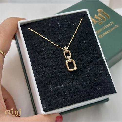 گردنبند طلا کارتیه نگین دار 