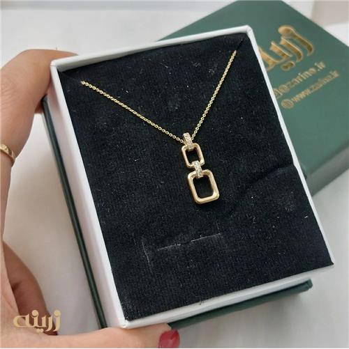 گردنبند طلا کارتیه نگین دار 
