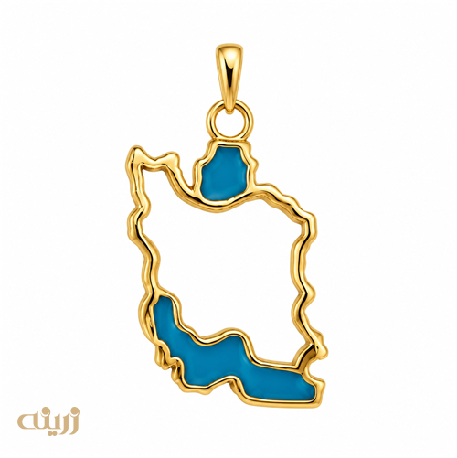 آویز طلا نقشه ایران کد N0204