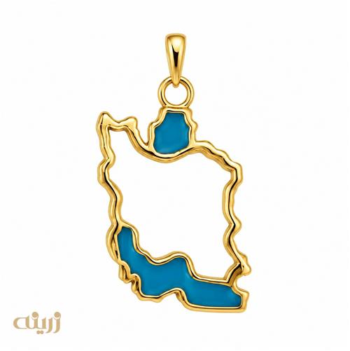 آویز طلا نقشه ایران کد N0204