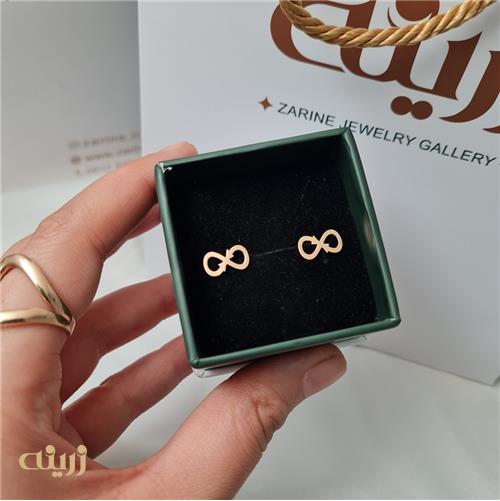 گوشواره طلا میخی بینهایت فلش دار