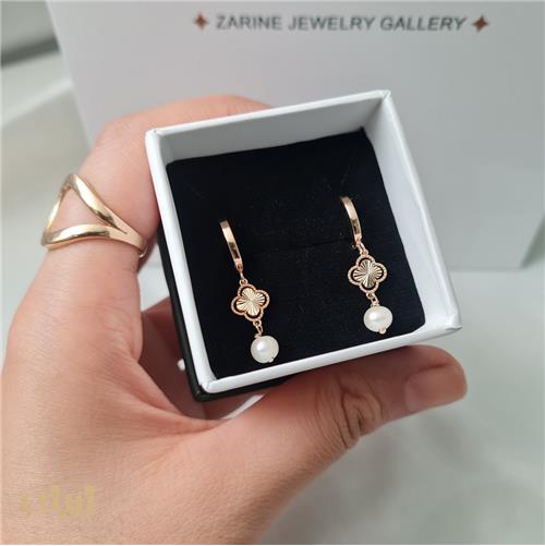 گوشواره روکو ونکلیف تراش با مروارید 