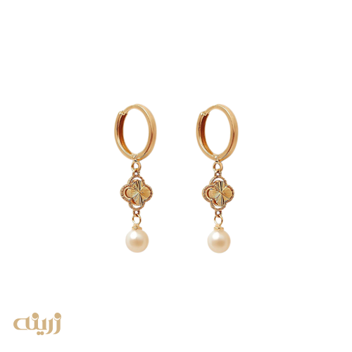 گوشواره روکو ونکلیف تراش با مروارید 