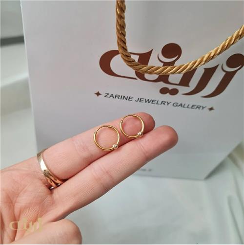 گوشواره حلقه ای تک گوی 