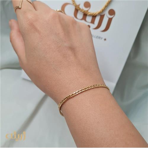 دستبند طلا طرح کارتیه ژاپنی تراش 