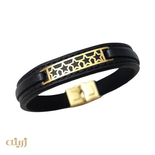 دستبند طلا چرم کادویی  (0.150 + گرم )