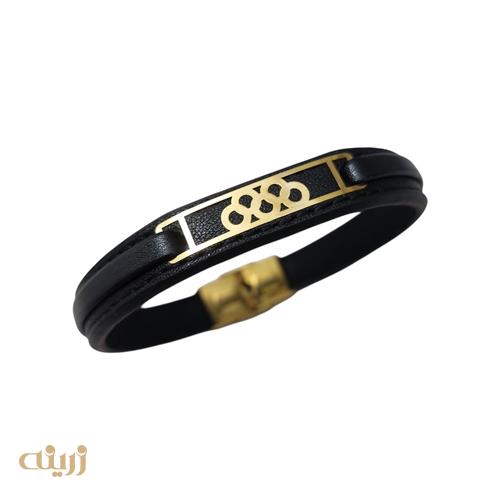 دستبند طلا چرم کادویی  (0.150 + گرم )