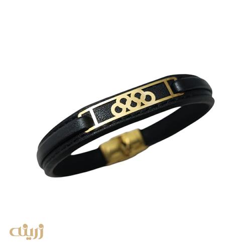 دستبند طلا چرم کادویی  (0.150 + گرم )