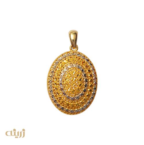 آویز طلا آوا طرح بیضی تراش