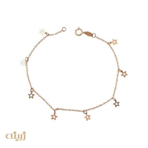 دستبند ستاره تو خالی شرابه ای 