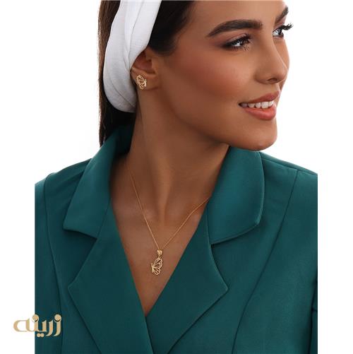 آویز طلا پروانه نیم رخ