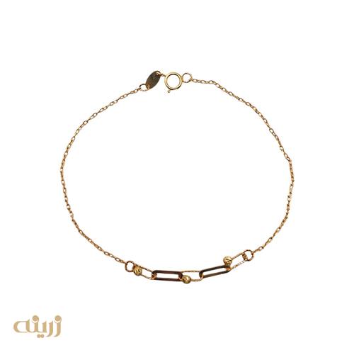 دستبند طلا هرمس و گوی تراش 