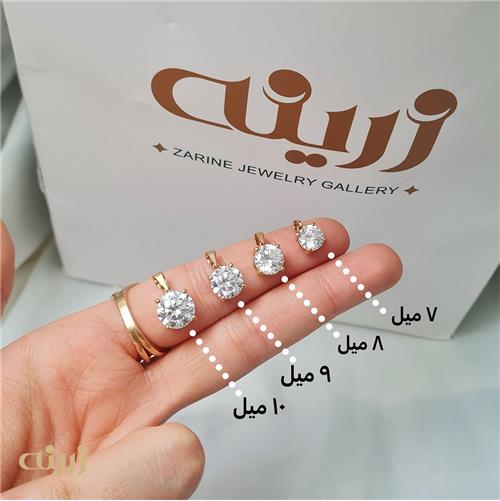 آویز طلا طرح جواهر تک نگین
