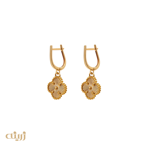 گوشواره طلا کلیپسی ونکلیف تراش 