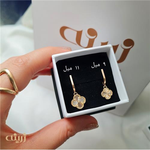 گوشواره طلا کلیپسی ونکلیف تراش 