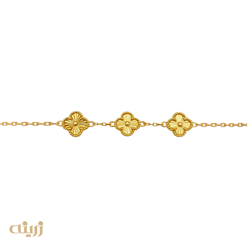 دستبند طلا سه ونکلیف تراش