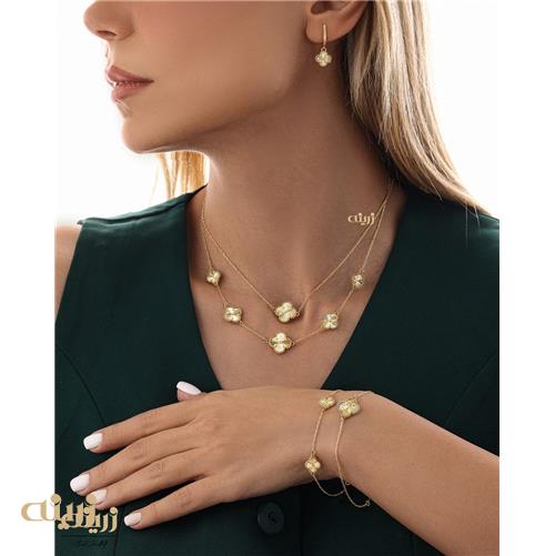 دستبند طلا سه ونکلیف تراش