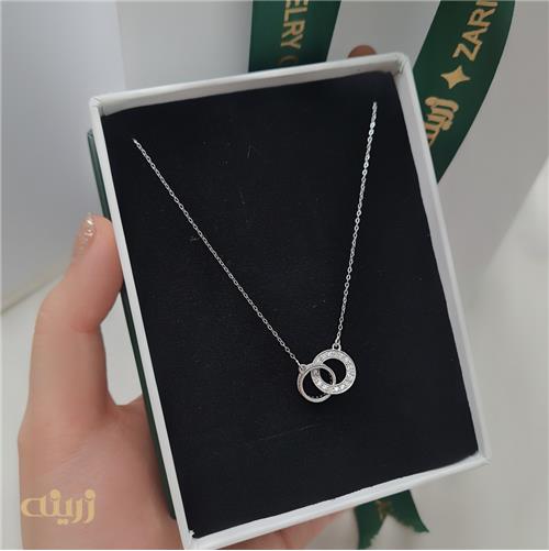 گردنبند طلا  کارتیه لاو نگین دار