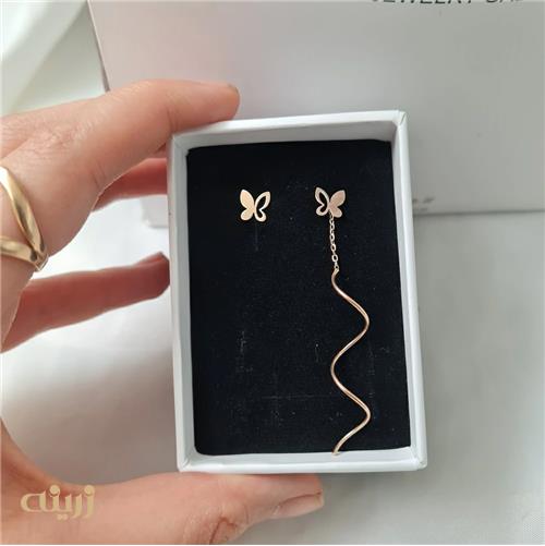 گوشواره پروانه یک بال توخالی کرلی 