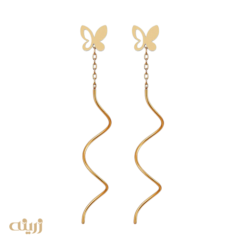 گوشواره پروانه یک بال توخالی کرلی 