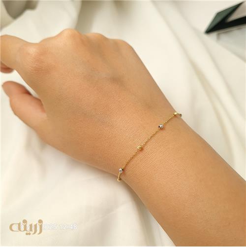 دستبند طلا گوی البرنادو تراش 