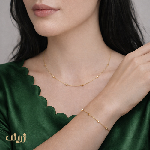 نیم ست طلا گوی البرنادو تراش