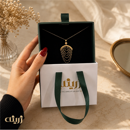 آویز طلا پولکی عربی سبک