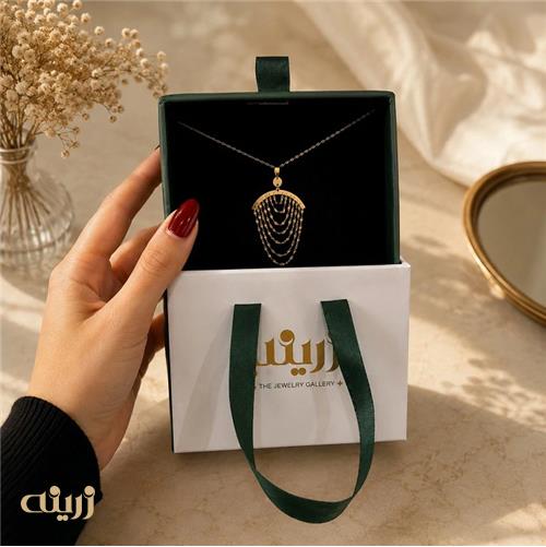 آویز طلا پولکی عربی سبک