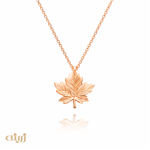 گردنبند برگ پاییزی شاین دار