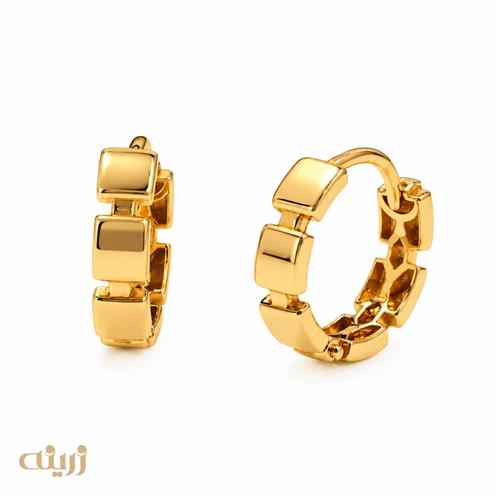 گوشواره طلا آجری با قفل کلیپسی کد E0181