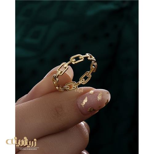 انگشتر طلا طرح کارتیه زنجیری