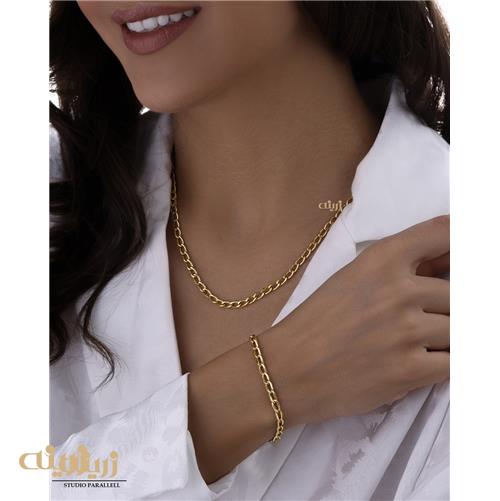 دستبند طلا طرح کارتیه قایقی گلستانه