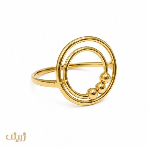 انگشتر طلا دایره و گوی سوپر لایت کد R0210