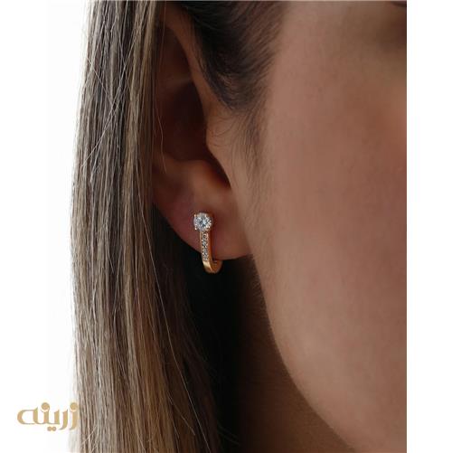 گوشواره طلا نگین دار کلیپسی کد E0353